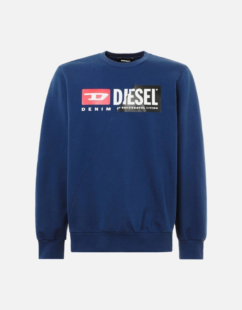 Cut Division Logo Navy Blue Sweatshirt