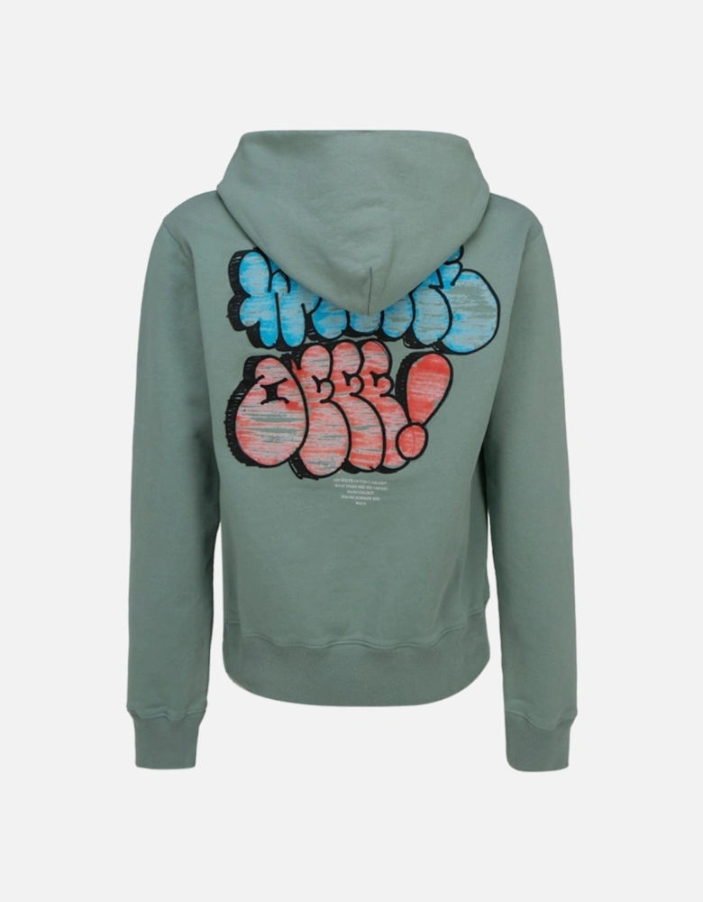 Graffiti Logo Green Hoodie