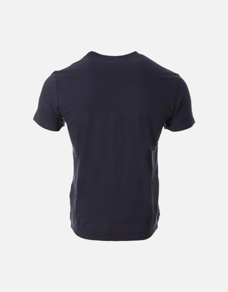 Tonal Logo V-Neck Navy Blue T-Shirt