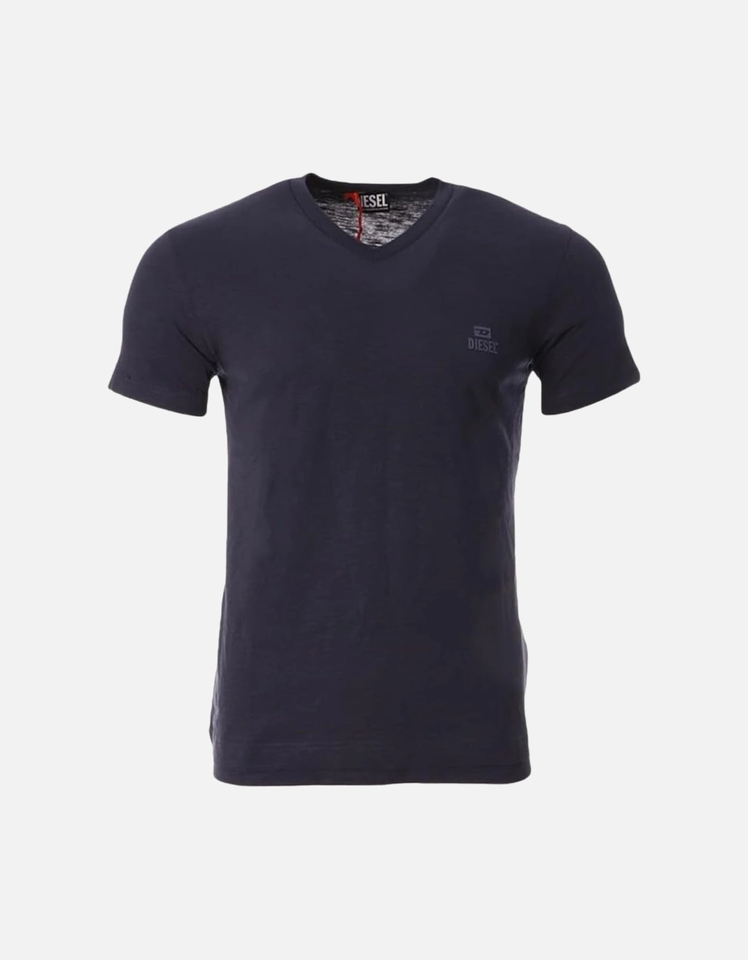 Tonal Logo V-Neck Navy Blue T-Shirt, 3 of 2