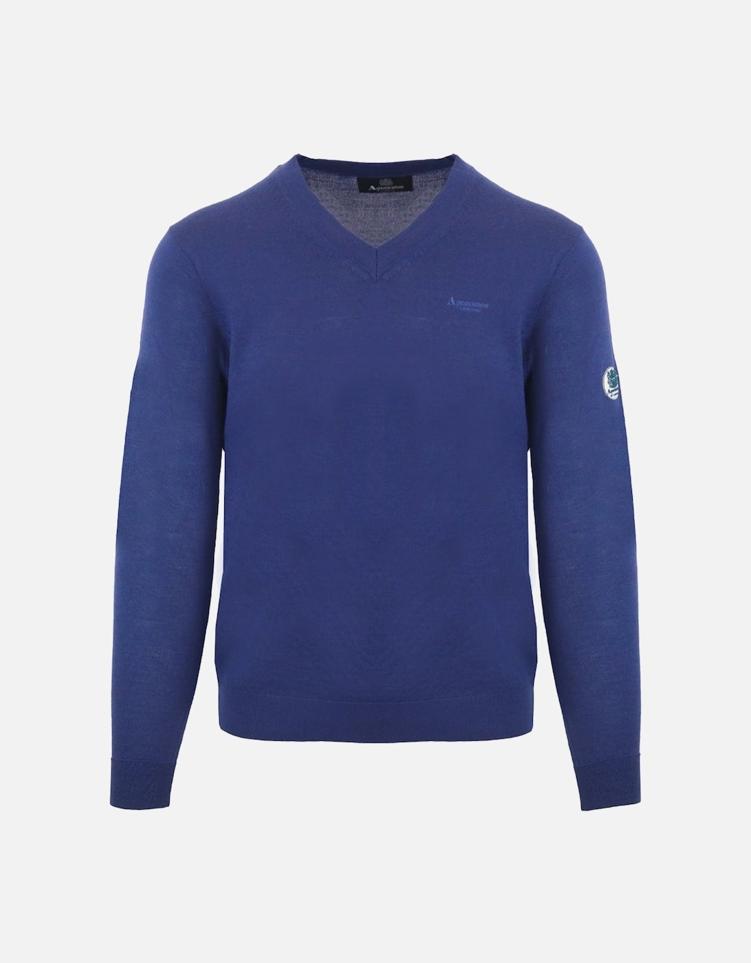 V-Neck Blue Pull Over Jumper, 2 of 1