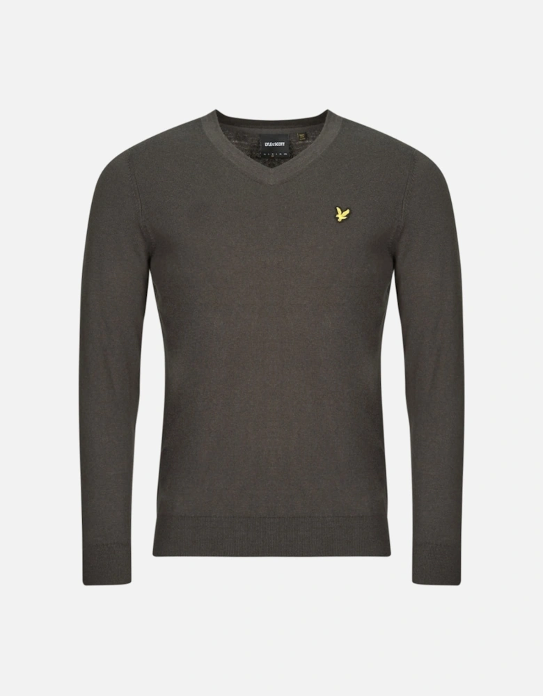 Lyle & Scott V-Neck Gunmetal Grey Pull Over Jumper