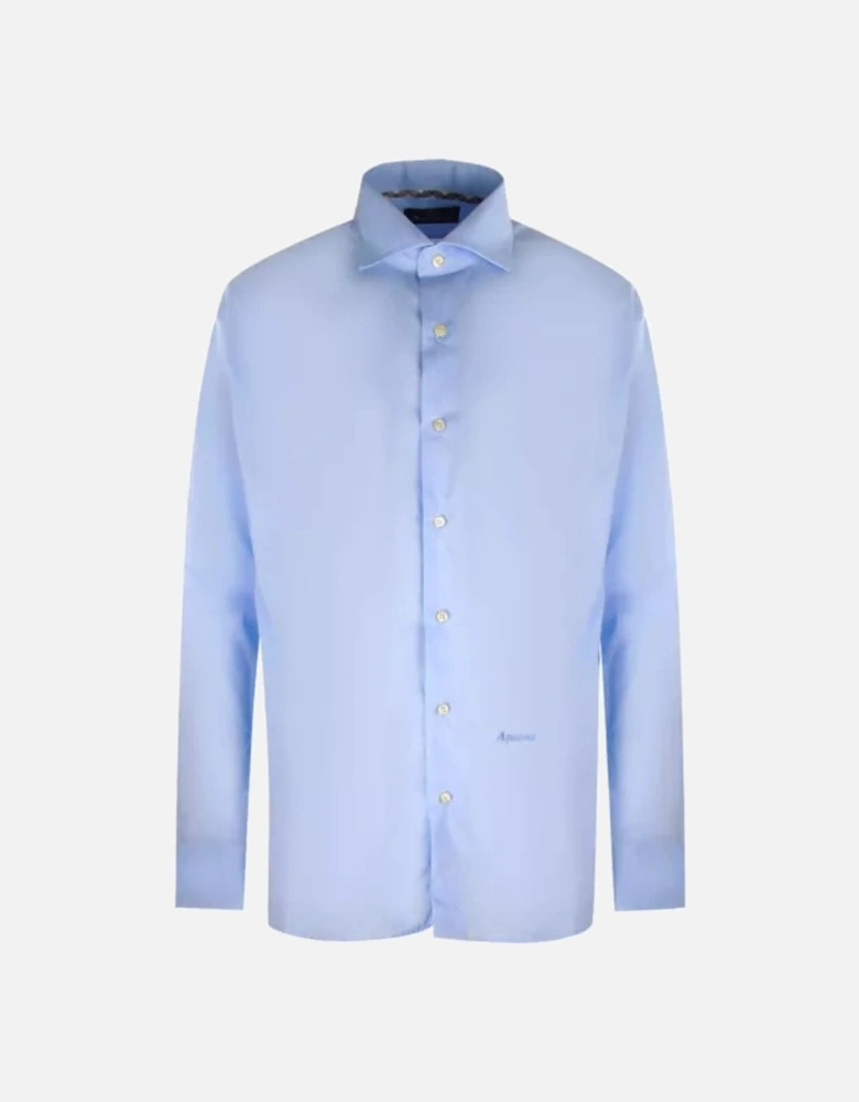 Plain Long Sleeved Light Blue Shirt