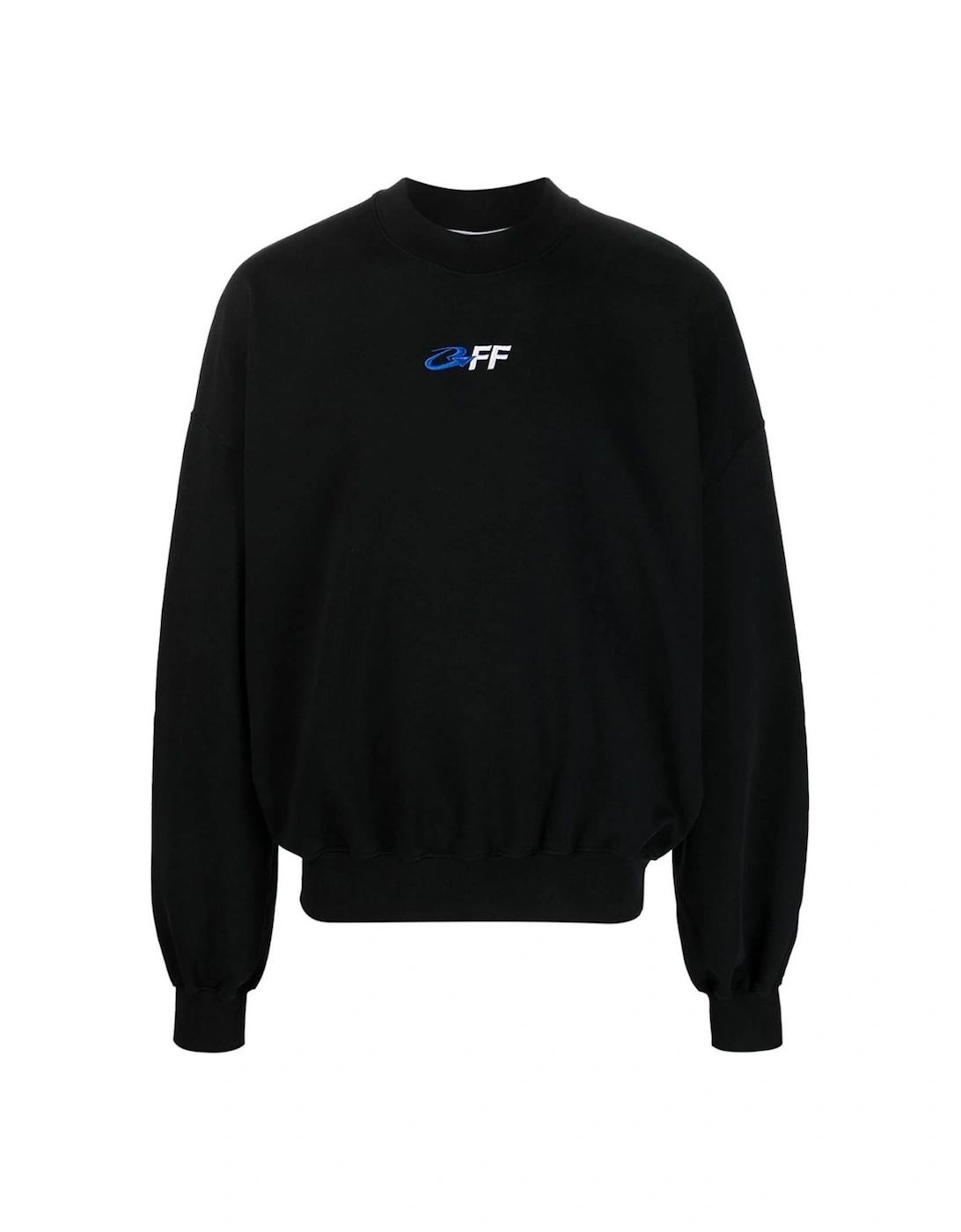 Men's Off-White Exact Opposite Boxy Fit Black Sweatshirt - Size: 34