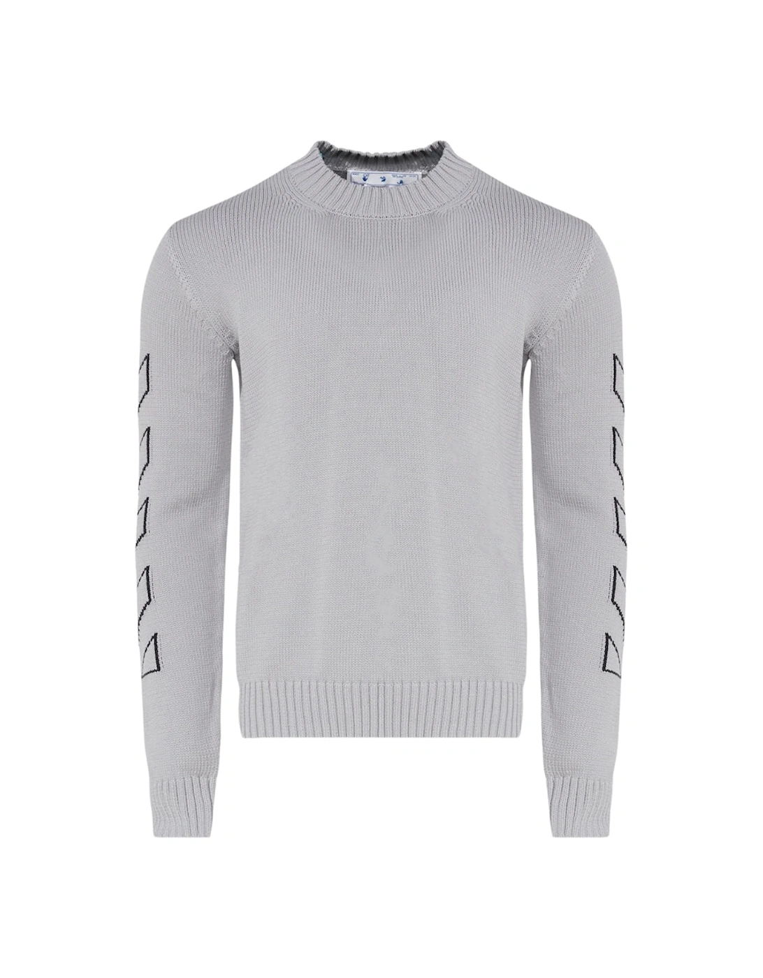 Diag Outline Medium Grey Knit Jumper, 3 of 2