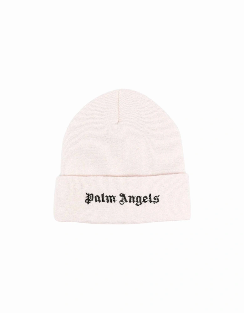 Brand Logo Beige Beanie