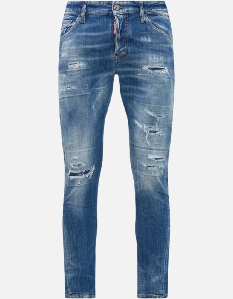 Sexy Twist Jean Blue Reinforced Ripped Jeans