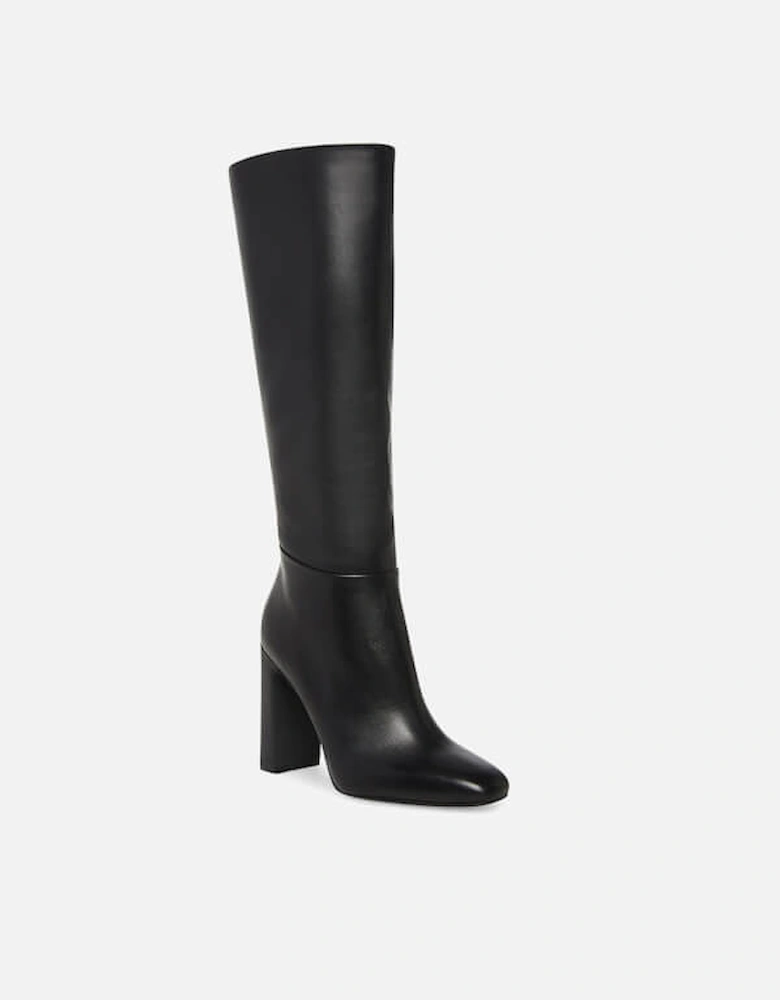 Women's Ally Faux Leather Heeled Knee High Boots