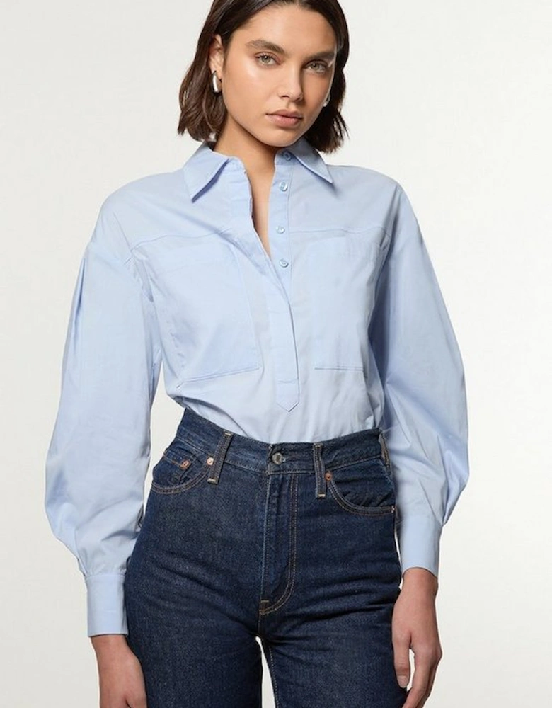 Cotton Oversize Tailored Shirt