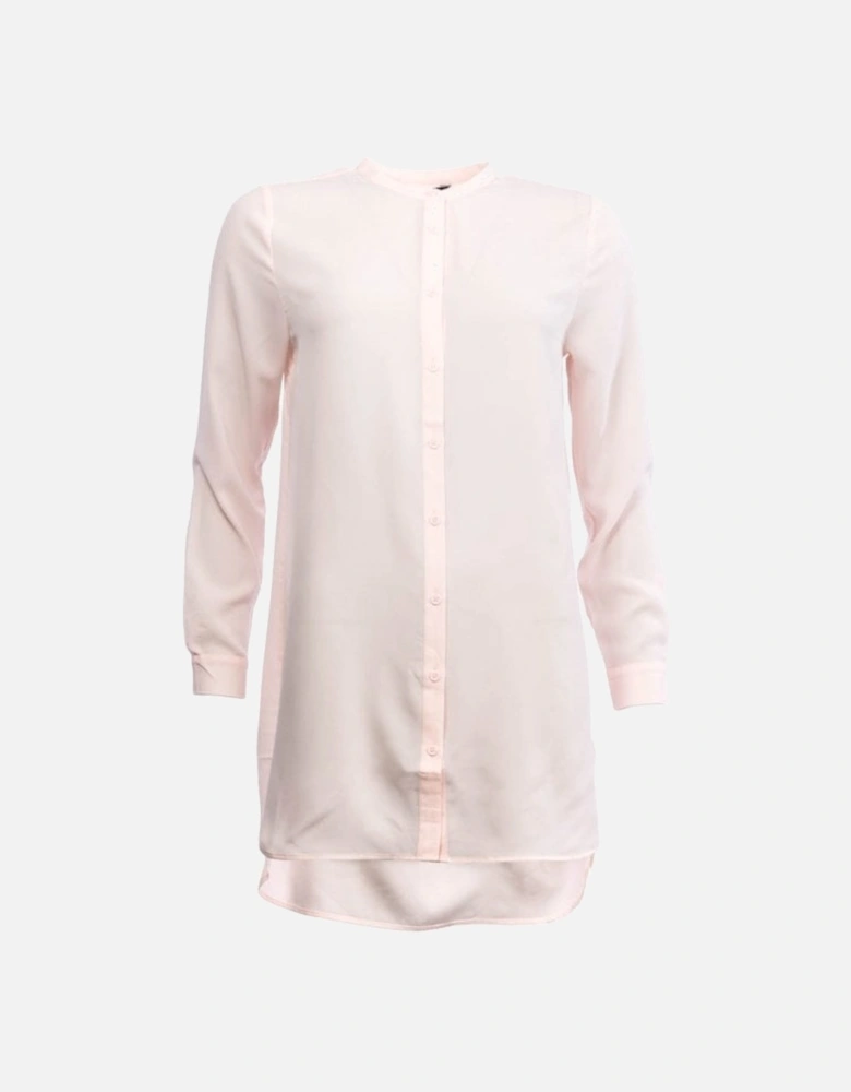 Class Crepe Light Long Sleeve Collarless Shirt