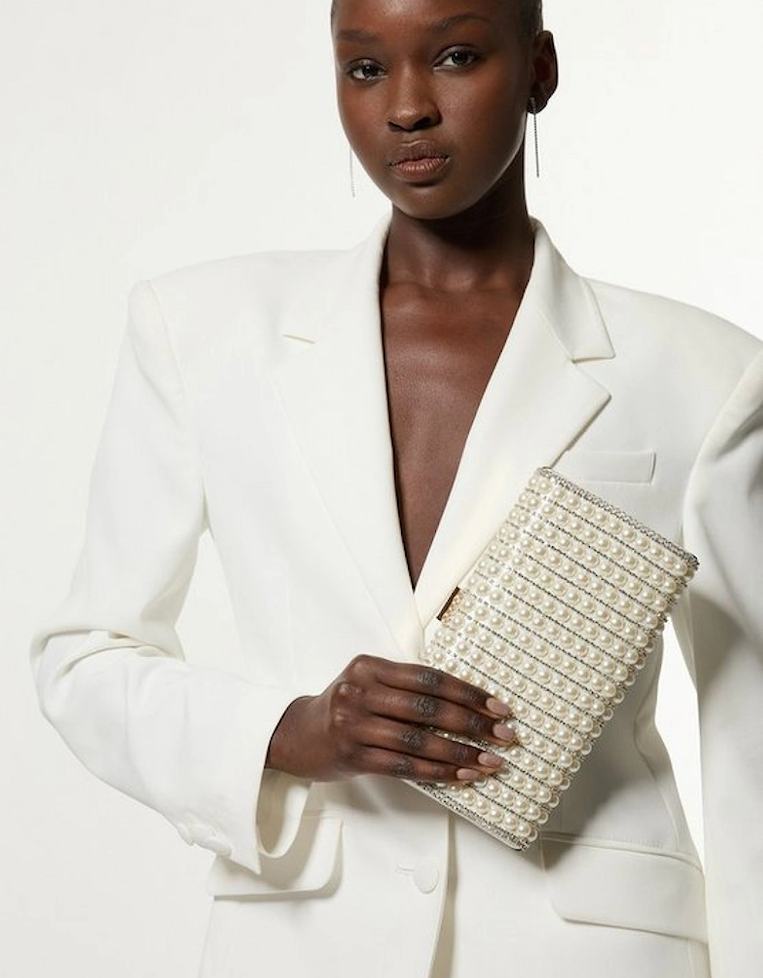 Pearl Embellished Clutch Bag, 5 of 4