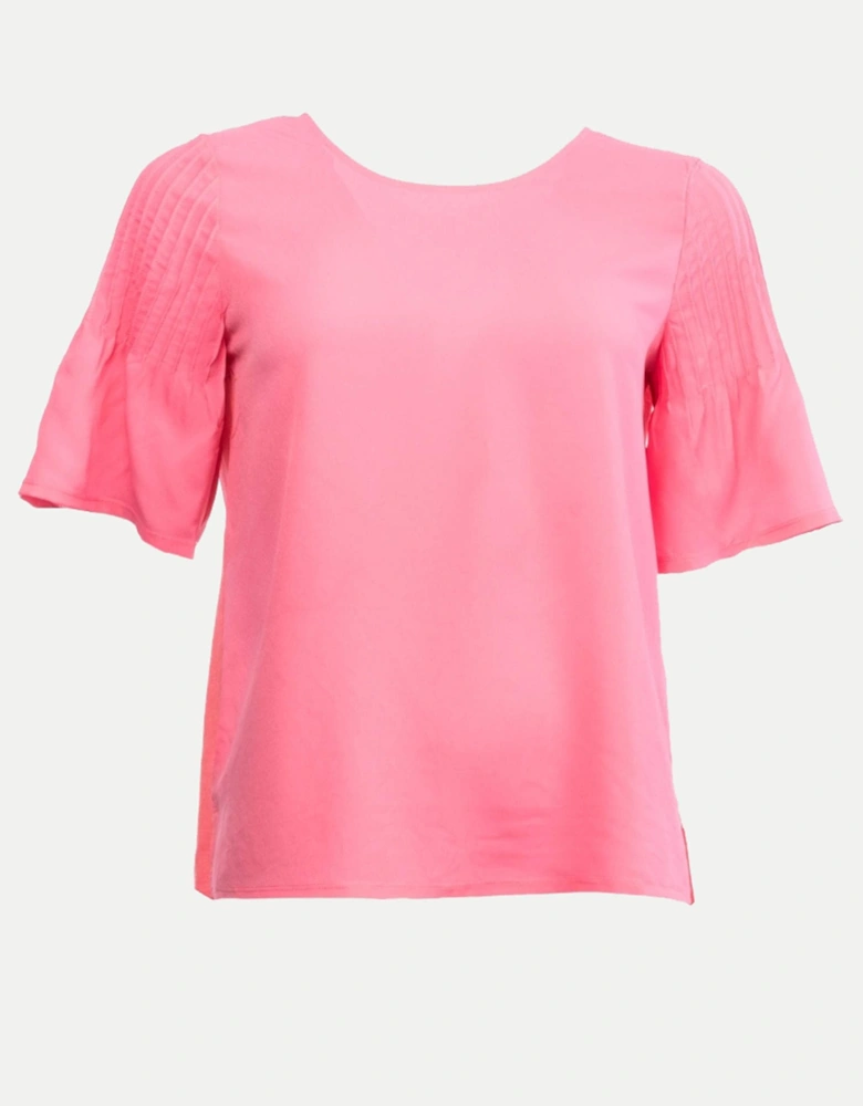 Classic Crepe Light Fluted Sleeve Top