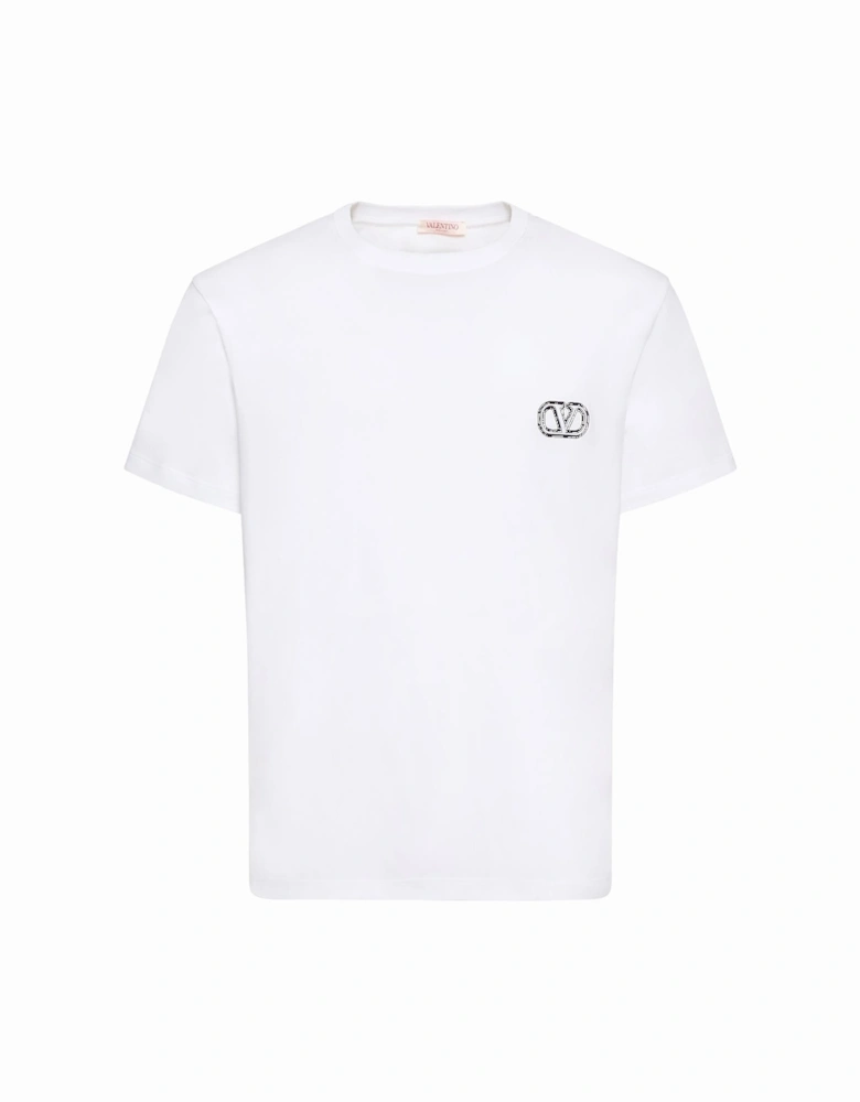 VLogo Signature Patch T-Shirt in White