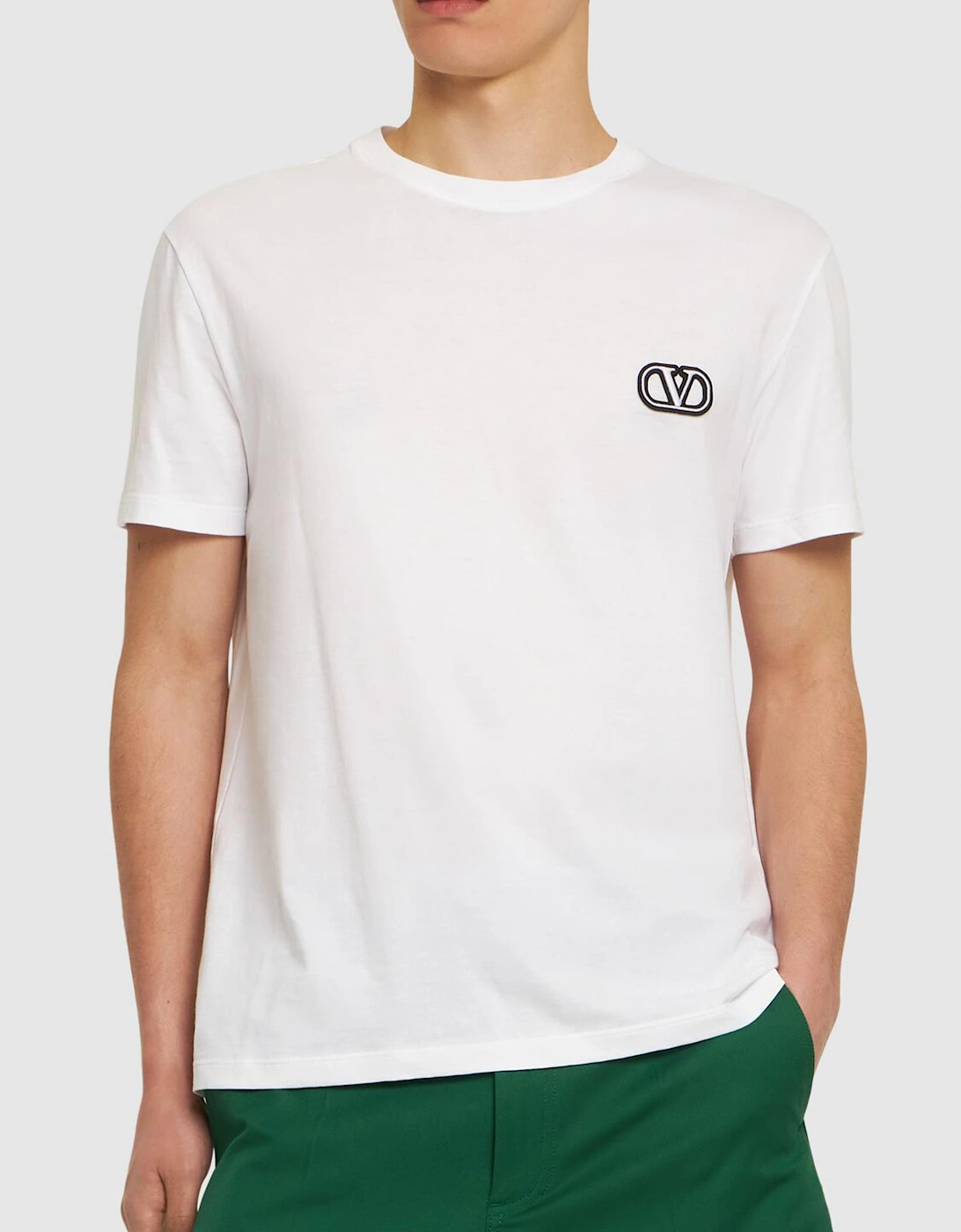 VLogo Signature Patch T-Shirt in White
