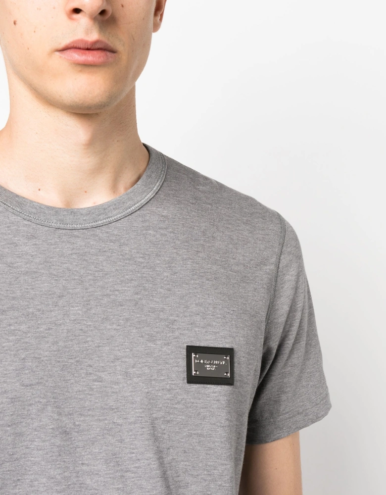 Silver Plaque T-Shirt in Grey