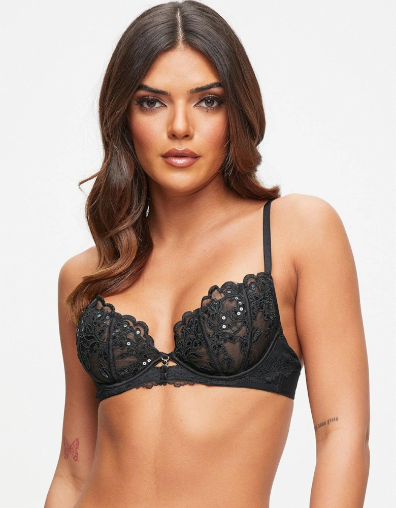 Icon Non Padded Plunge Bra - Black