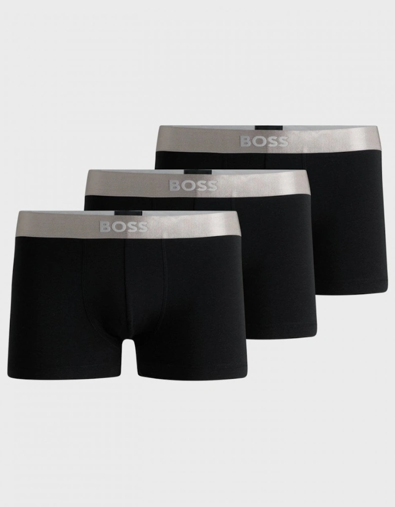 BOSS Orange 3-Pack Mens Metallic Waistband Trunks