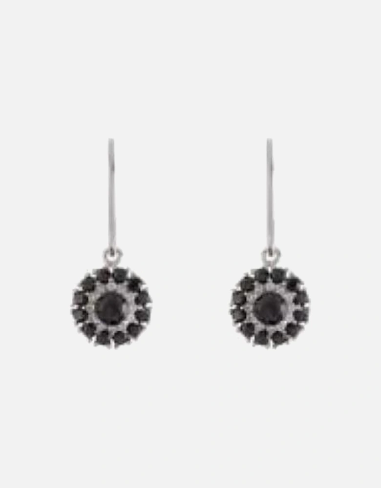 Sterling silver black drop earrings