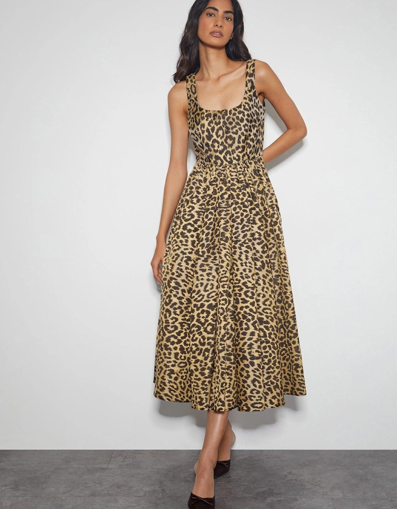 Anne Animal Dress - Brown