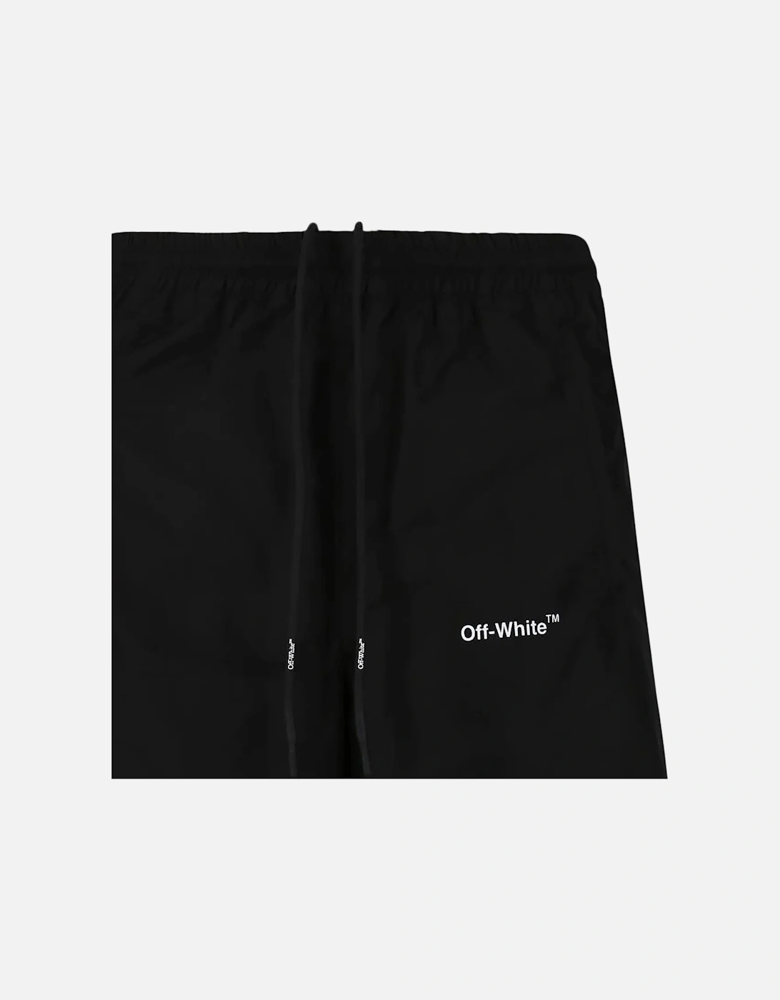 Diag Outline Track Shorts in Black