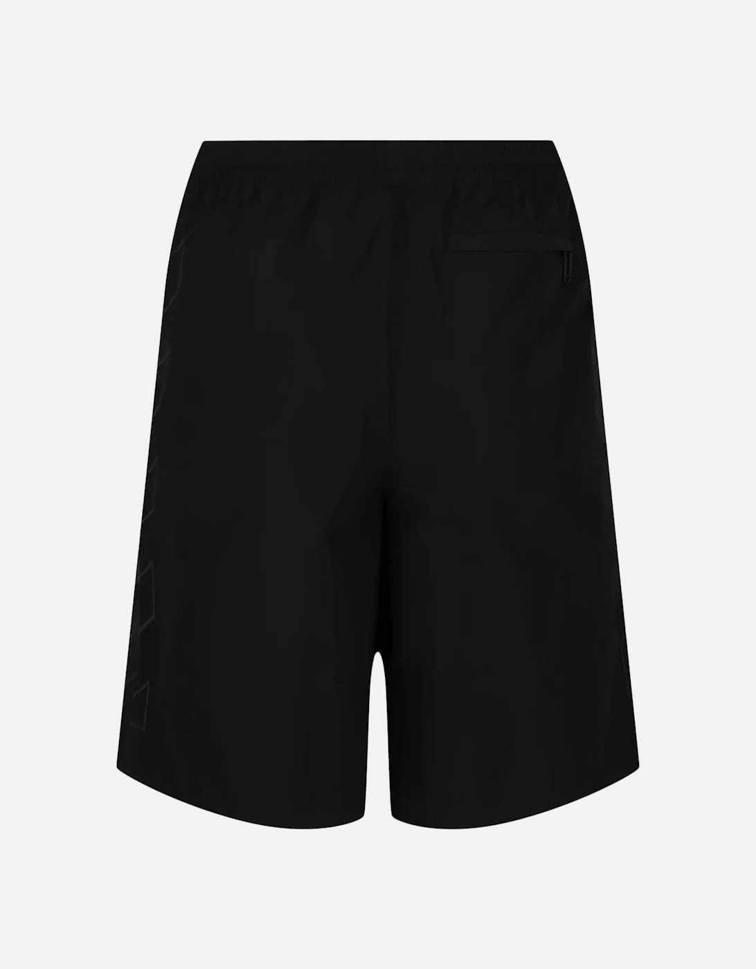 Diag Outline Track Shorts in Black