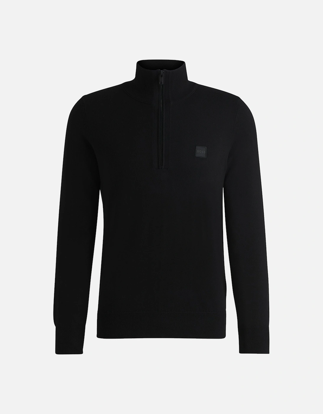 Boss Kanobix S Quarter Zip Knitted Sweater, 5 of 4