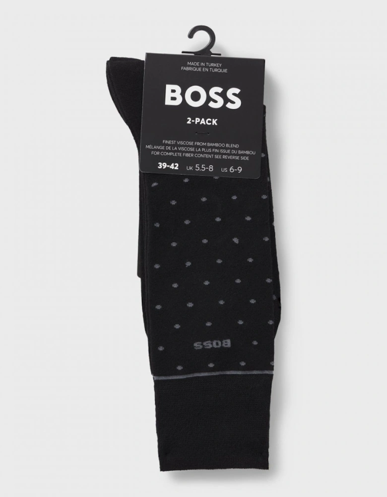 BOSS Orange Dots VI 2-Pack Mens Bamboo Socks