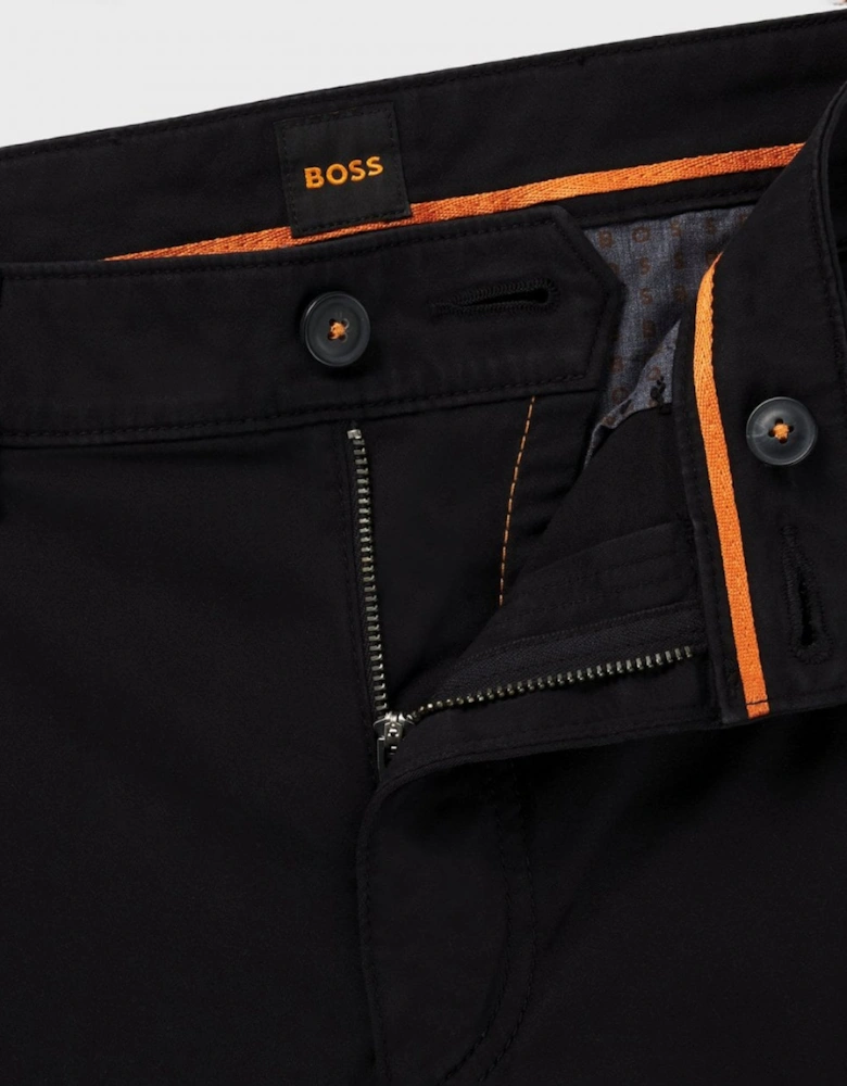 BOSS Orange Mens Regular Fit Chinos in Stretch-Cotton Satin