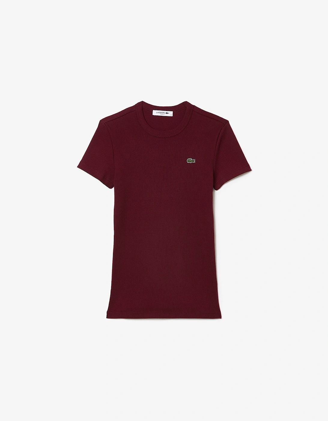 Slim Fit Ribbed Cotton T-Shirt