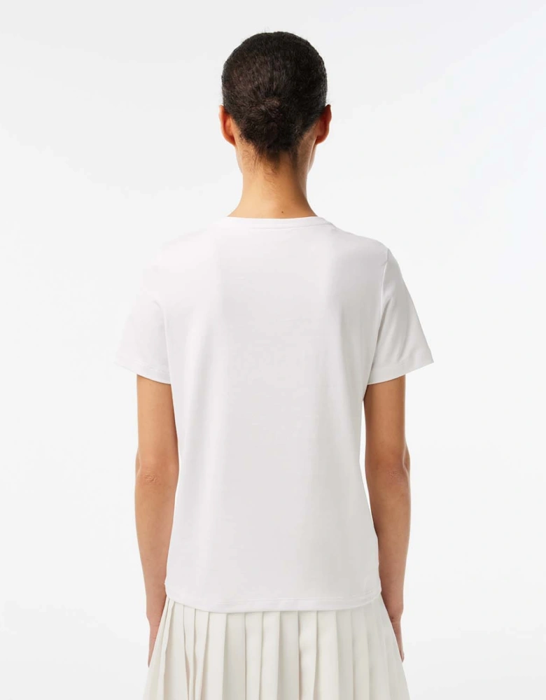 V-Neck Loose Fit Cotton T-Shirt