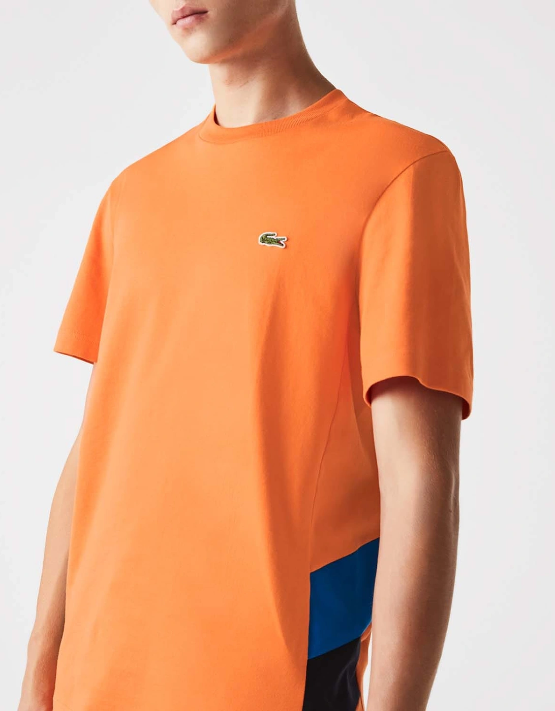 Crewneck Colourblock Panels Cotton T-Shirt