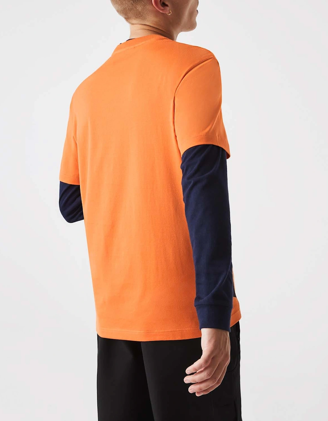 Crewneck Colourblock Panels Cotton T-Shirt