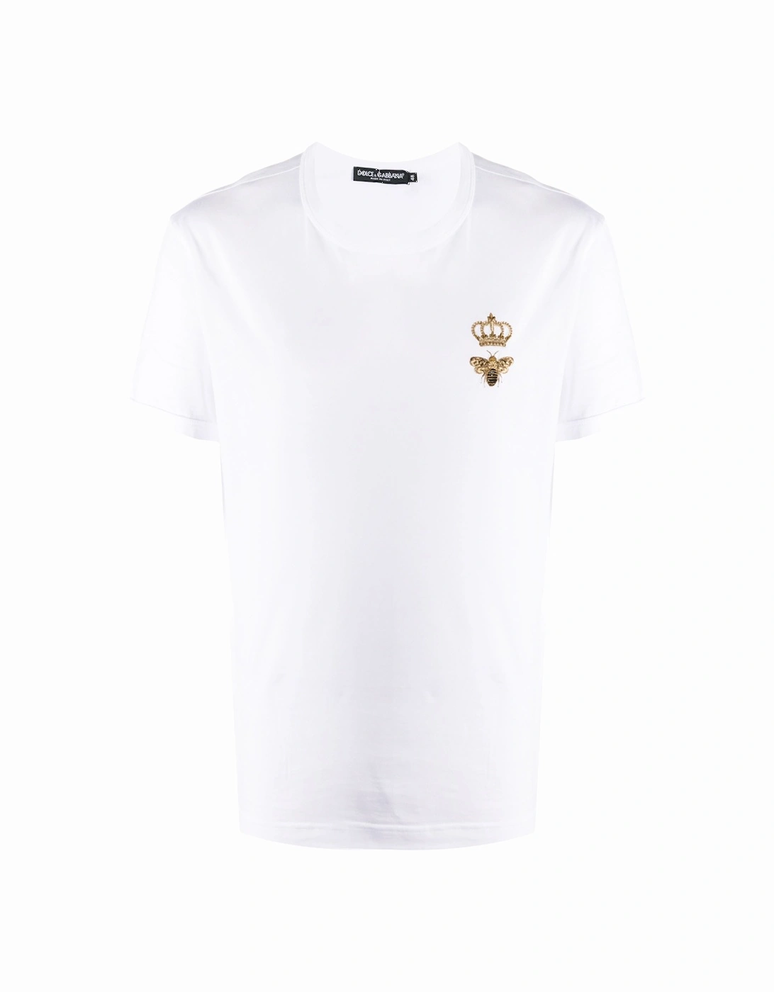 Dolce & Gabbana Men's Dolce & Gabbana Embroidered Piqué T-Shirt in White