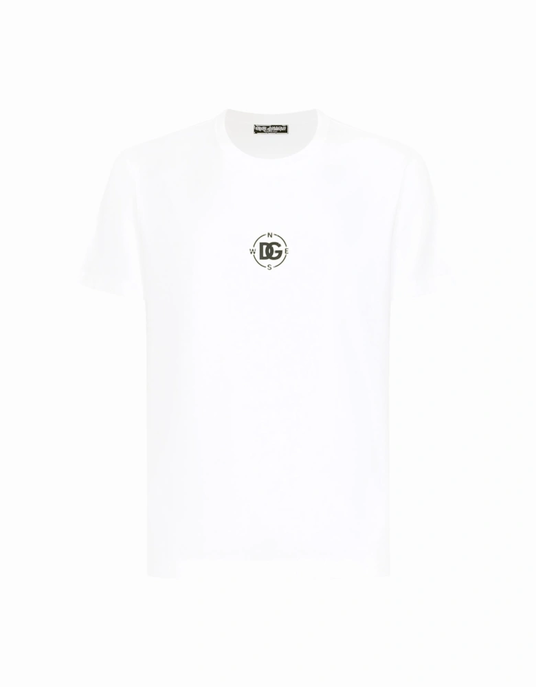 Marina Logo Printed T-Shirt in White