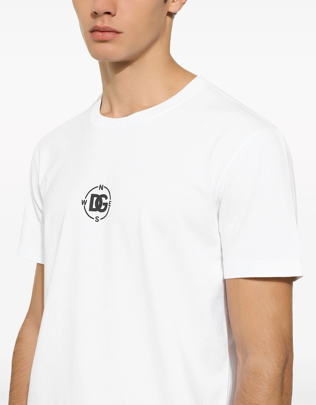 Marina Logo Printed T-Shirt in White