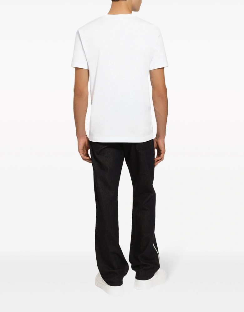 Marina Logo Printed T-Shirt in White