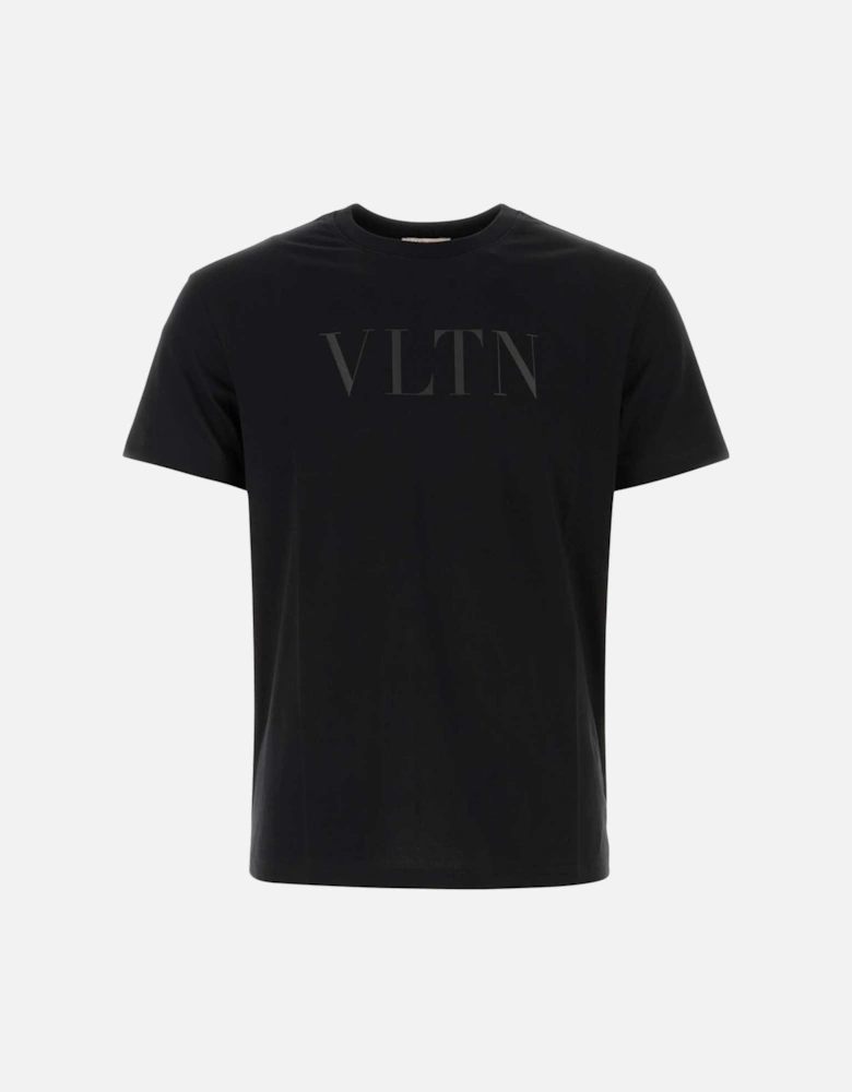 Black VLTN Printed T-Shirt in Black