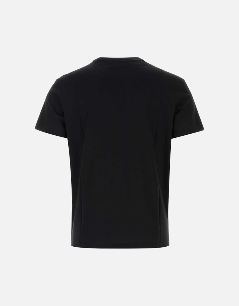 Black VLTN Printed T-Shirt in Black