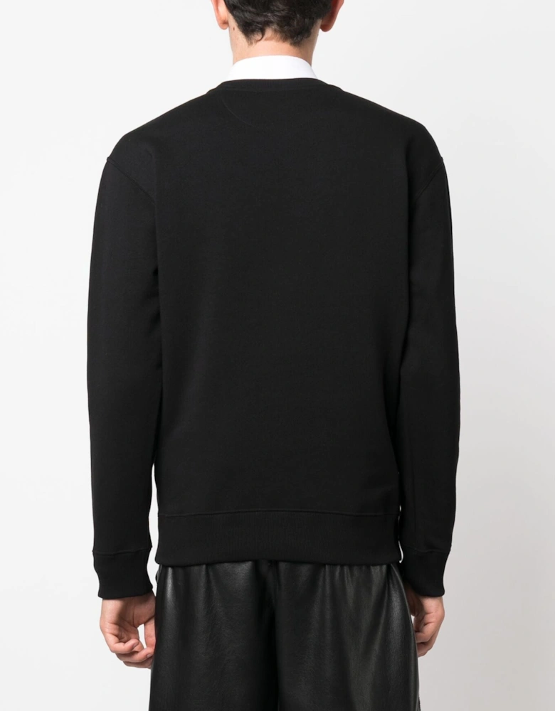 Black VLTN Logo Printed Sweatshirt in Black