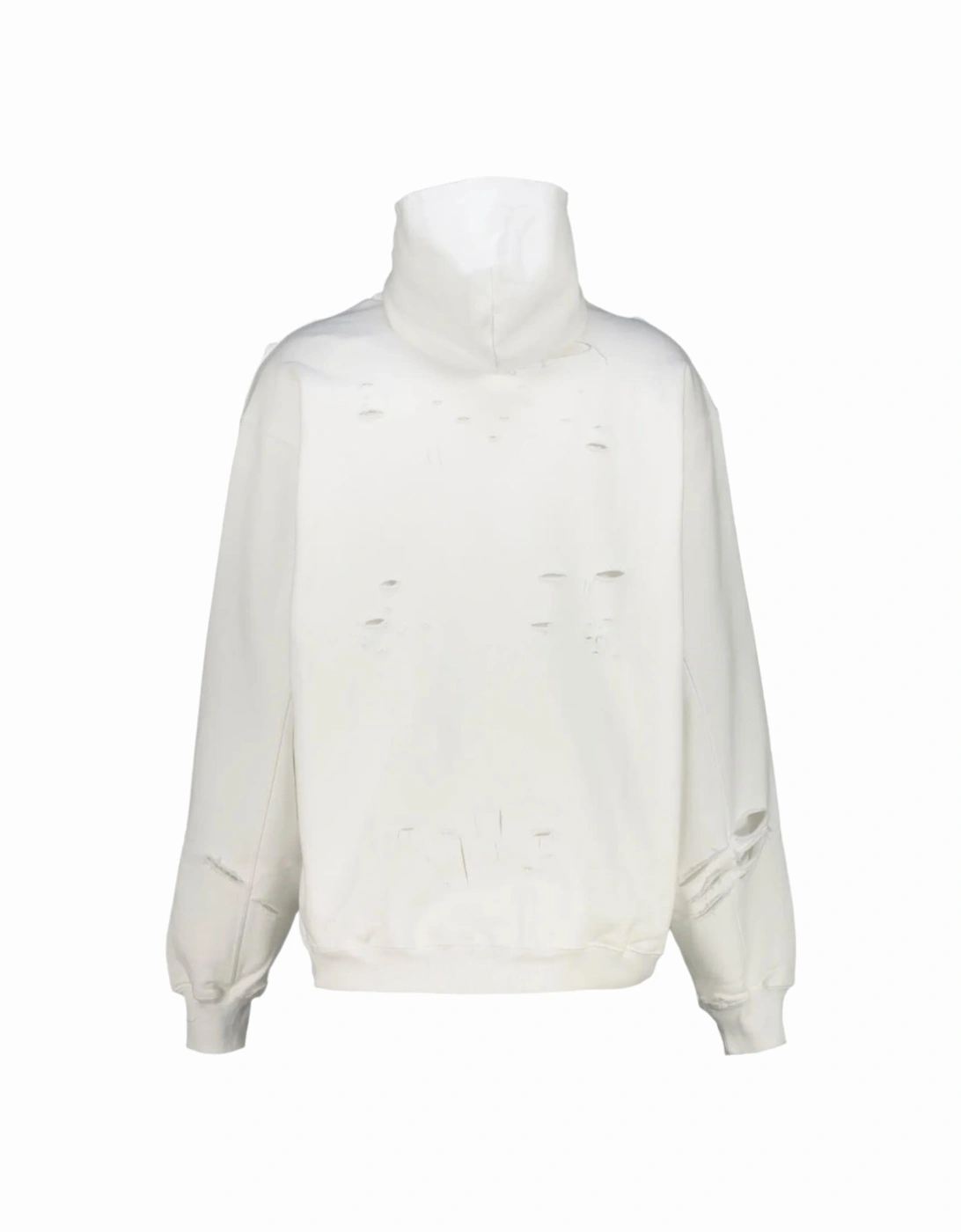 Caps Destroyed Oversize Fit Hoodie White