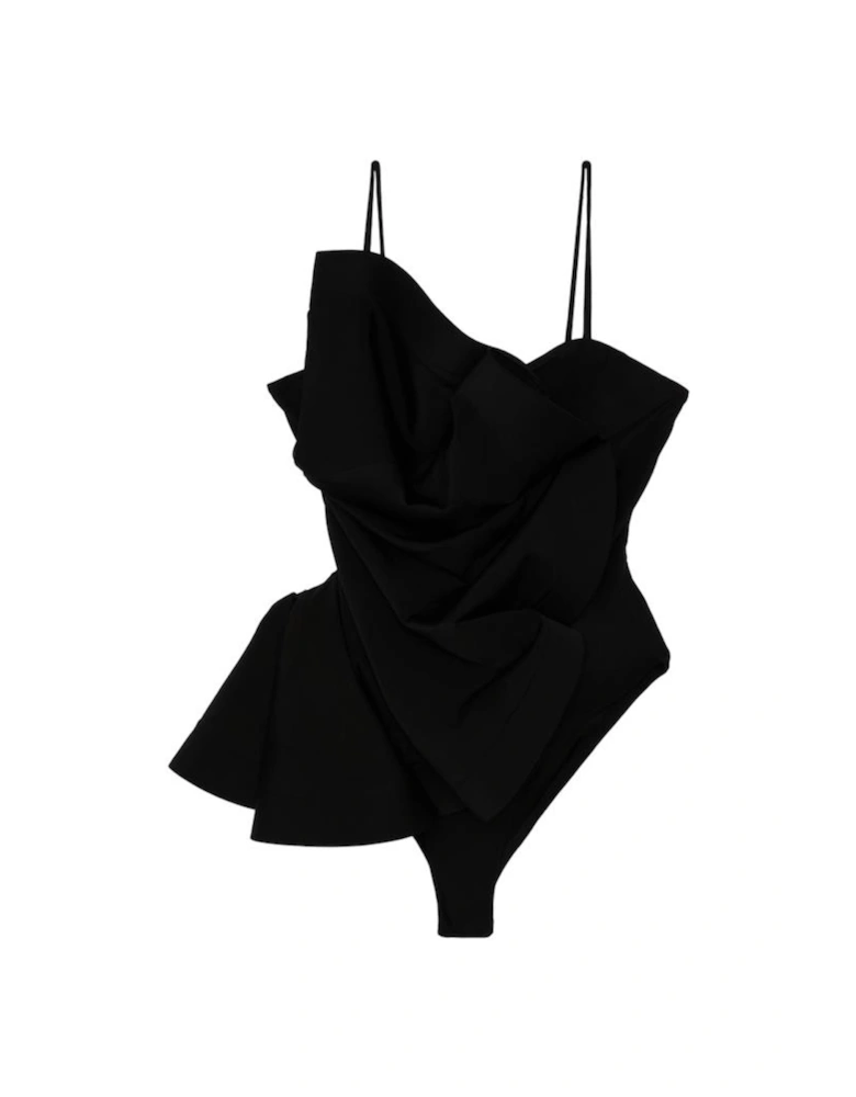 Drama Ruffle Strappy High Leg Swimsuit