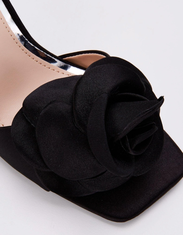 Annalina Flower Heels - Black