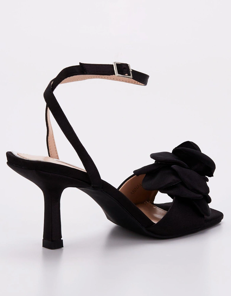 Annalina Flower Heels - Black