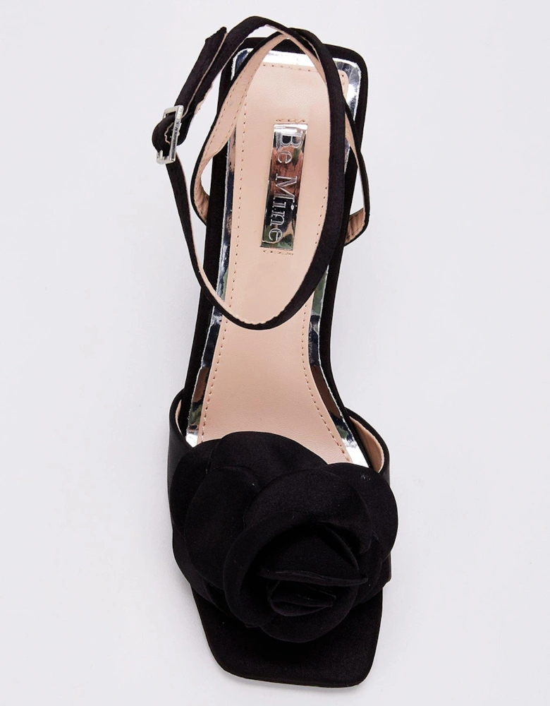 Annalina Flower Heels - Black