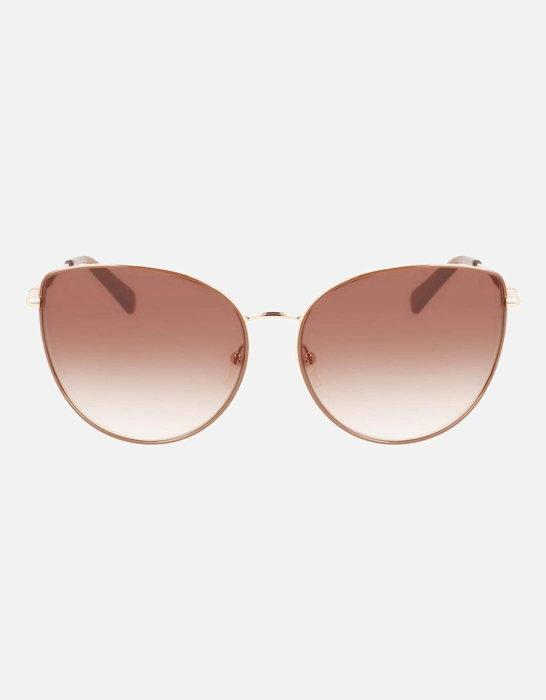 Metal Bracelet Watch with Golden Dial Women Sunglasses