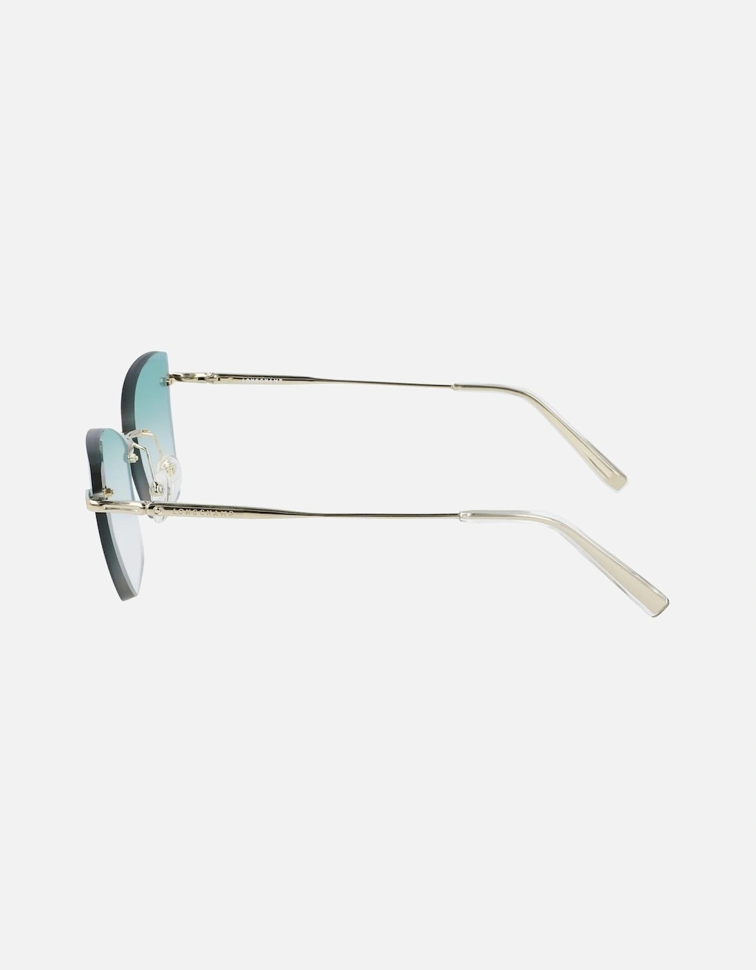 Metal Bracelet Watch with Gradient Blue Glass Women - Gold Sunglasses