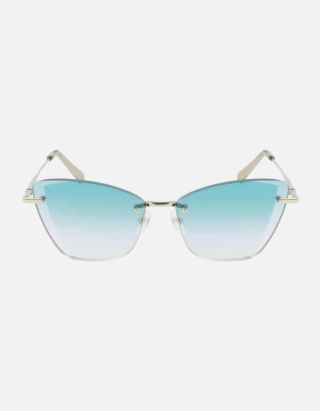 Metal Bracelet Watch with Gradient Blue Glass Women - Gold Sunglasses, 4 of 3