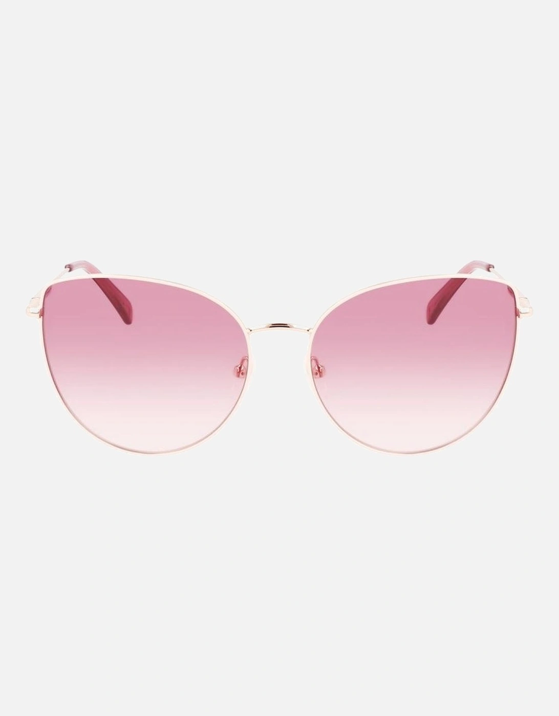 Metal Bracelet Pink Dial Watch Women - Multicolor Sunglasses