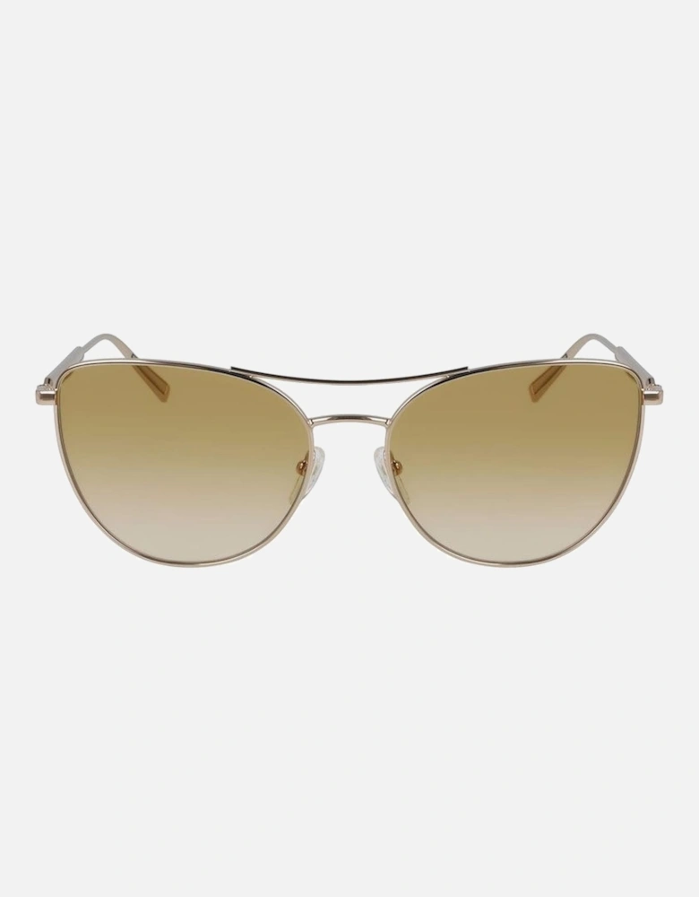 Metal Bracelet Watch with UV Filter Women - Yellow Sunglasses
