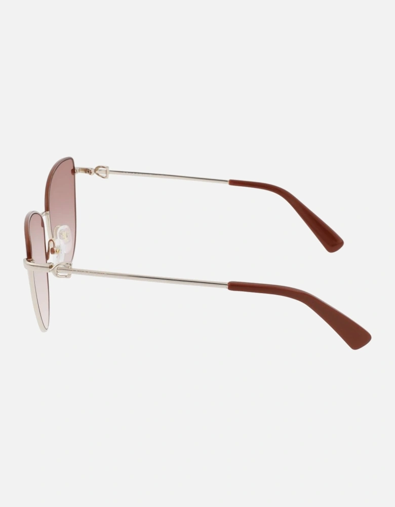 Metal Bracelet Watch with UV Filter Women - Gold Sunglasses